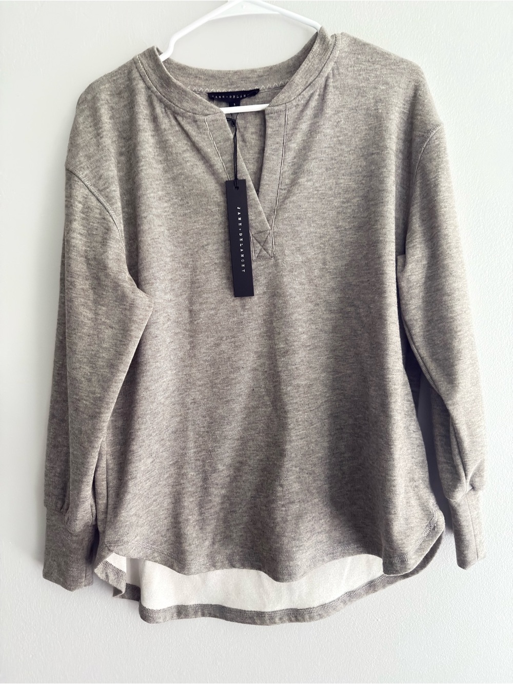 Sanctuary Olive Green Layered-Hem Sweatshirt